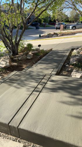 Sidewalk Installation for B&M Concrete LLC in Longmont, CO