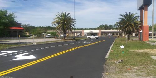 Striping for Karas Parking Lot Services LLC in Hernando County, FL