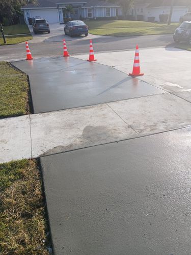 Sidewalk Installation for Harris Sons Construction in Port Saint Lucie, FL