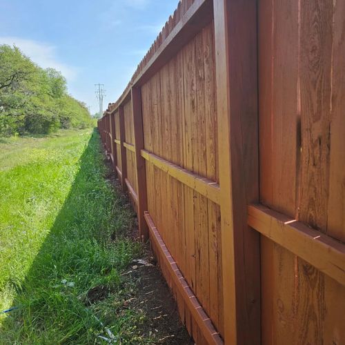 Fence Stain and seal for Ansley Staining and Exterior Works in New Braunfels, TX