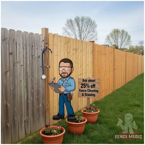 Fence Cleaning and Staining for Fence Medic in Arlington Heights, IL