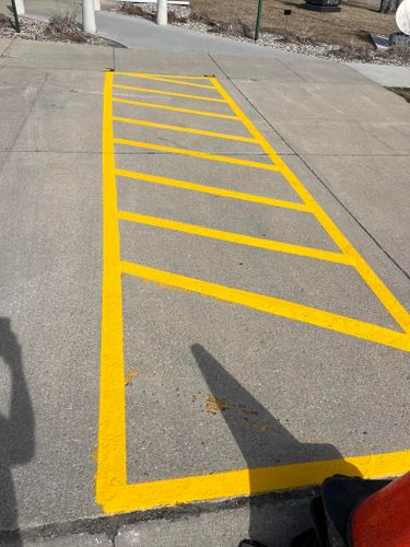 Line Striping for Midwest Line Striping LLC in Spirit Lake, IA