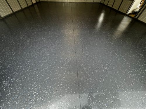 Epoxy floors for Green Valley Painting in Thompson, CT