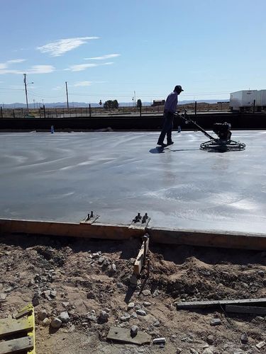 Concrete Slab Construction for Montero Concrete in San Elizario, TX