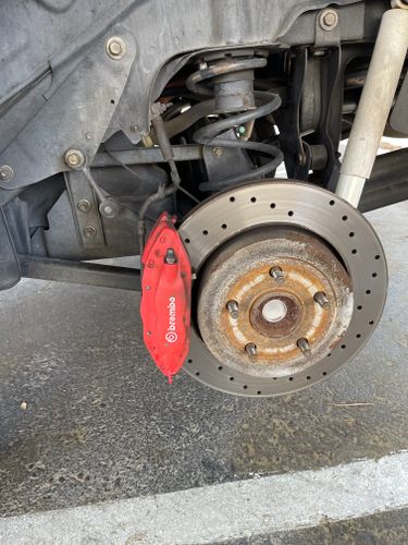 Brake caliper painting for MaziMan Paint and Customs in Chandler, AZ