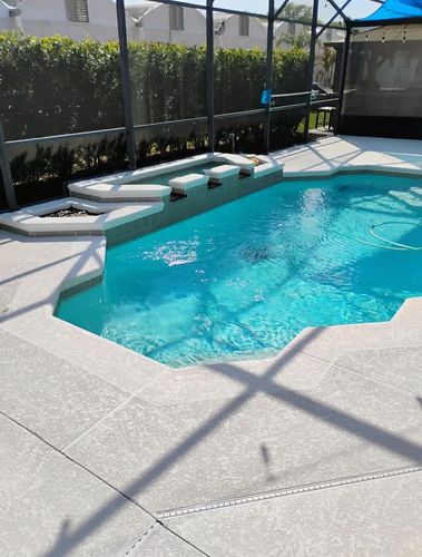 Pool deck resurfacing for American Acrylic Concrete Coatings in Longwood, FL