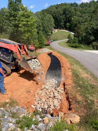 Drainage Installation for Gibson Grade Works in Towns County, GA