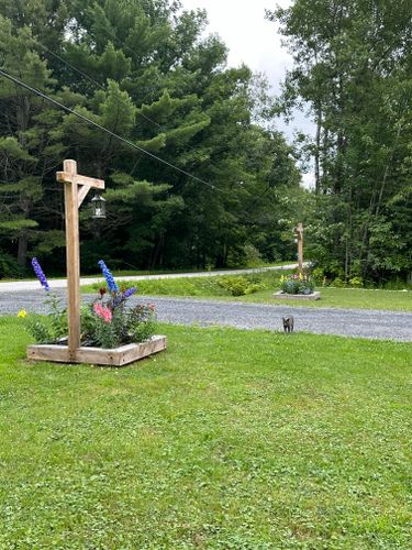 Custom Timber Furniture & Flower Boxes for McKenna General Contracting in Readfield, ME