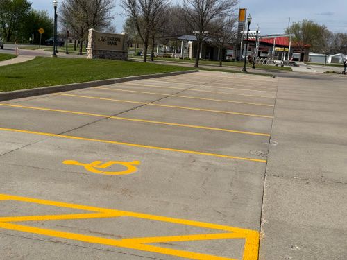 Line Striping for Midwest Line Striping LLC in Spirit Lake, IA