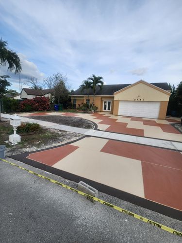 Decorative Concrete Overlay for Beautiful and Affordable Stamped Concrete by Castilla Concrete Finish Design Corp in Sunrise, FL