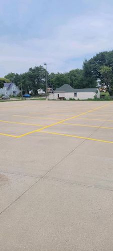 Line Striping for Midwest Line Striping LLC in Spirit Lake, IA