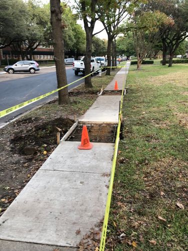 Sidewalk Installation for Midcities Concrete in Arlington, TX