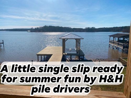Custom Boathouse Construction for H&H Pile Drivers and Construction in Centre, AL