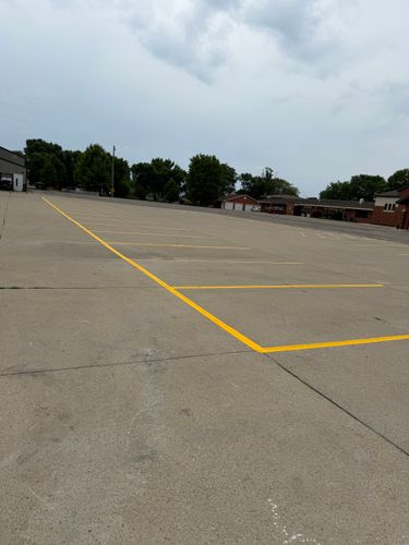 Line Striping for Midwest Line Striping LLC in Spirit Lake, IA