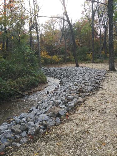 Bank Erosion Restoration for Elias Grading and Hauling in Black Mountain, NC