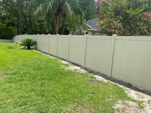 Vinyl Fence Installation for Madden Fencing Inc. in St. Johns, Florida