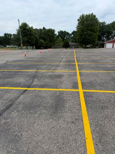 Line Striping for Midwest Line Striping LLC in Spirit Lake, IA