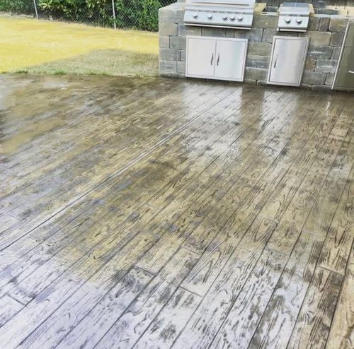 Stamped Concrete Installation for Concrete Cowboyz in Greenville, NC