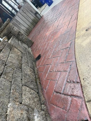 Stamped Concrete Installation for Curtis Concrete Contracting in Trenton, OH
