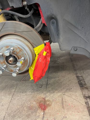 Brake caliper painting for MaziMan Paint and Customs in Chandler, AZ