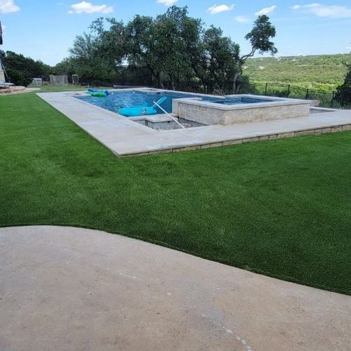 Artificial Turf for Just Great Pools in Lakeway, TX
