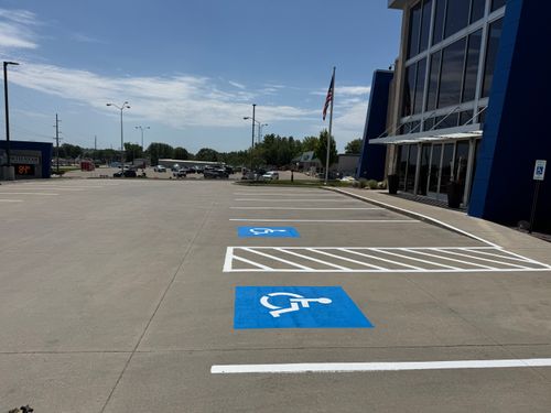 Line Striping for Midwest Line Striping LLC in Spirit Lake, IA