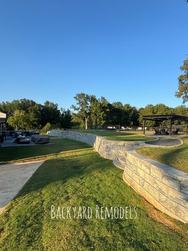 Retaining Wall Installs for E&T Outdoor Pros in LaGrange, GA