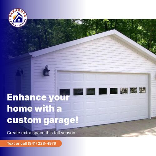 Accessory Structures (Garage, Office, Gym, She-Shed, Mancave) for Sarasota Home Additions in Sarasota, FL