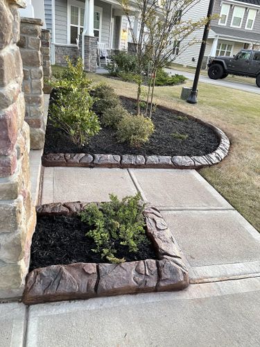 Mulch/ Rock Installation (Add on) for Streamline Borders in Indian trail, NC