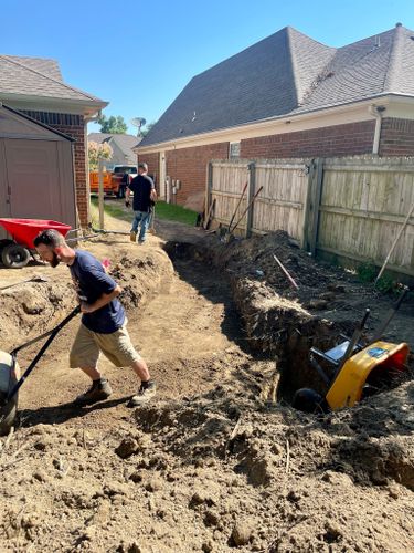 Scnider Drainage & Landscape  for Emory's Garden Landscape Emporium in Memphis,  TN