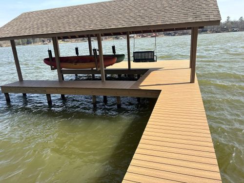 New Dock Construction for Moore Lake Living LLC in Leesburg, TX