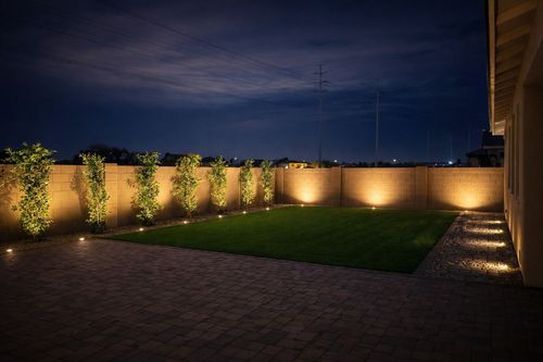 Landscape Lighting for WHAT! Luxury Landscapes, LLC. in Chandler, AZ