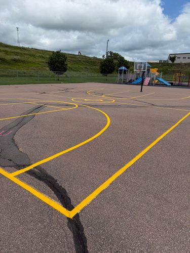 Line Striping for Midwest Line Striping LLC in Spirit Lake, IA