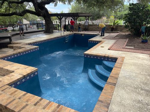 Residential Pool Remodeling for JV Pool & Associates in San Antonio, TX