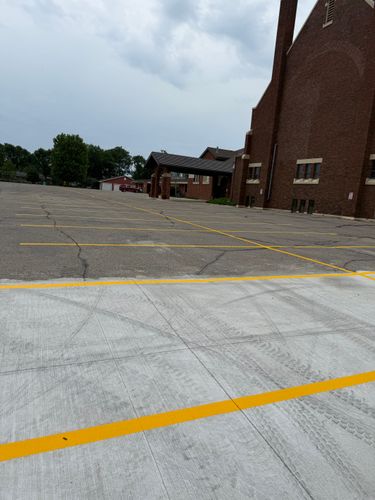 Line Striping for Midwest Line Striping LLC in Spirit Lake, IA