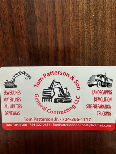 Water Lines for Tom Patterson & Son General Contracting LLC in Uniontown,  PA