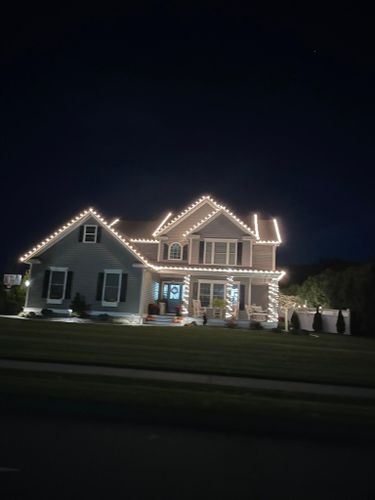 Christmas Lighting Installation for Deck the Halls in Bristol, CT