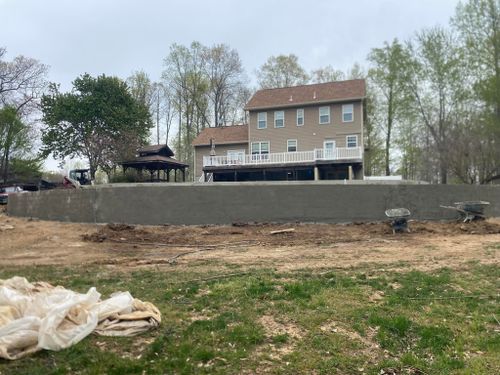 Retaining Wall Construction for Dixie Concrete Masonry LLC in Saint Leonard, MD