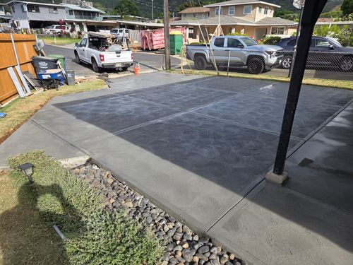 Driveway Construction for C&O Masonry Contractor in Waianae, HI