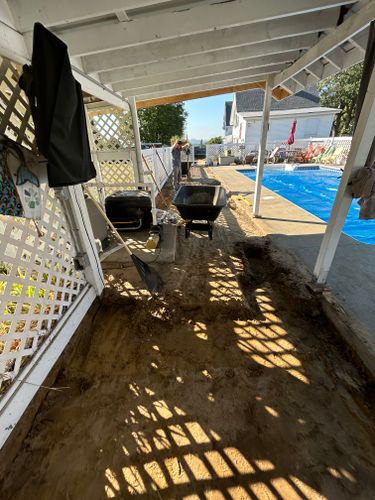 Concrete Slab Construction for Graham & Schriner Construction in Hinsdale, NH