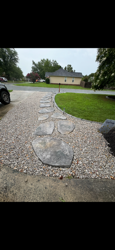 Custom Stepping Stones and Walkways (Add on) for Streamline Borders in Indian trail, NC