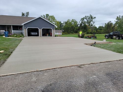 Stamped Concrete Installation for JB WORX in Angola,, IN