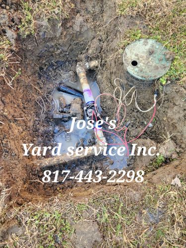 French Drain Install for Jose's Yardservice in Keller, TX