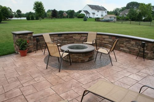 Stamped Concrete Installation for STAMPEDE Vertical Concrete in Isanti, Minnesota