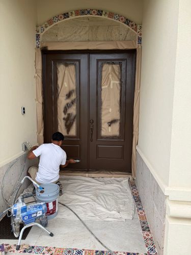 Exterior painting for Superior Painting and Metal Solutions in McAllen, TX