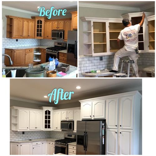 Kitchen Cabinets Refinishing for KorPro Painting in Spartanburg, SC