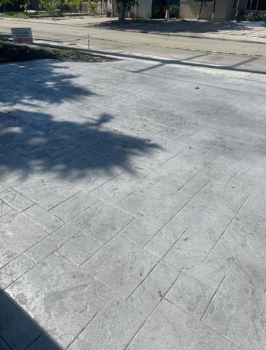 Stamped Concrete Installation for Beautiful and Affordable Stamped Concrete by Castilla Concrete Finish Design Corp in Sunrise, FL