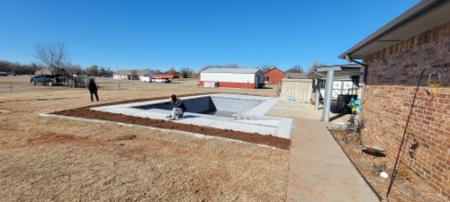Concrete Construction for DeLoera Total Lawncare in Oklahoma City, Oklahoma