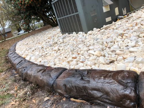 Mulch/ Rock Installation (Add on) for Streamline Borders, LLC in Indian trail, NC