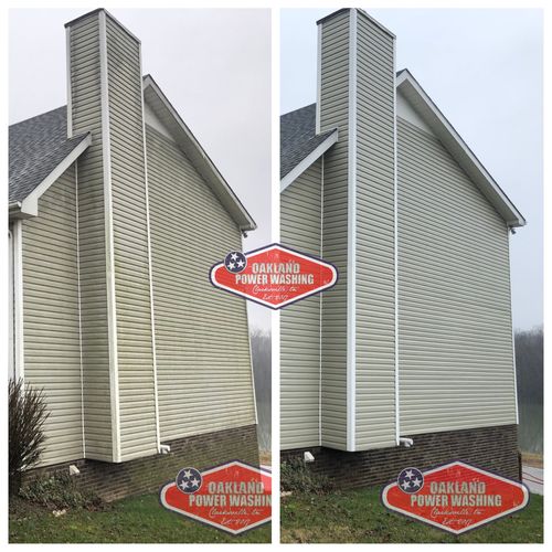 House and Roof Softwash for Oakland Power Washing in Clarksville, TN